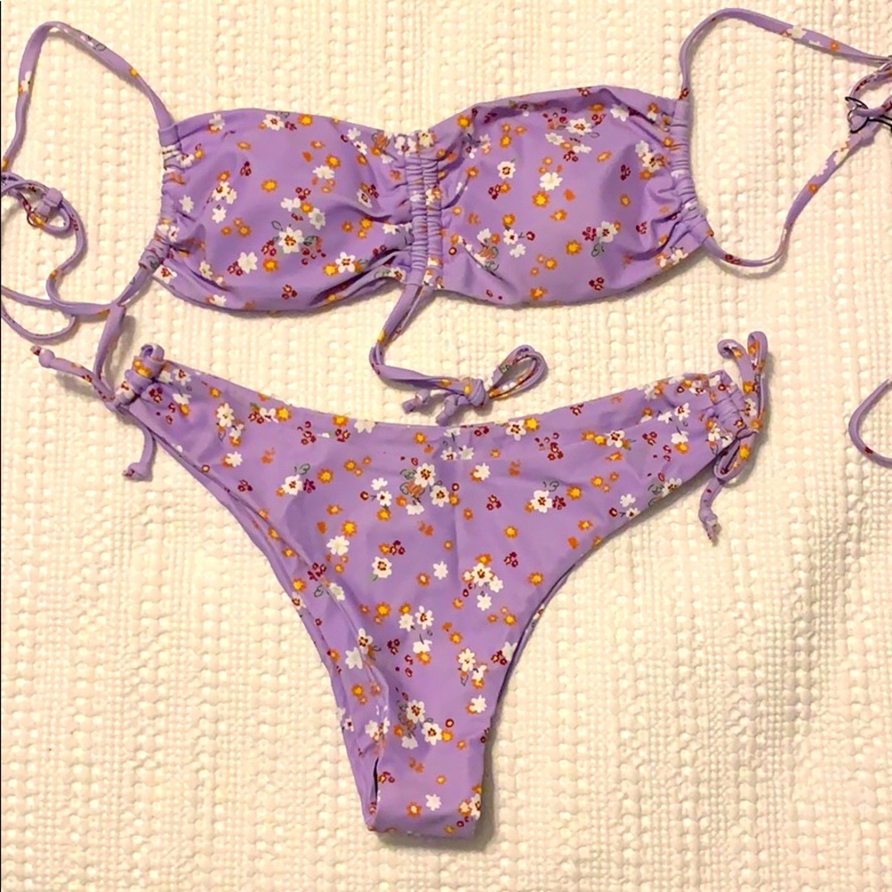 Lavender Flower Swimsuit